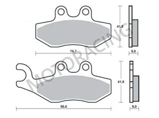 ΤΑΚΑΚΙΑ ΠΙΣΩ PIAGGIO BEVERLY 400 06'-07' / GILERA NEXUS 300 08'-11' / PIAGGIO MP3 500ie 11'-15' SBS 177HF - ( ΚΕΡΑΜΙΚΟ )