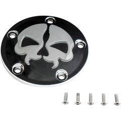 ΚΑΠΑΚΙ ΜΟΤΕΡ COVER POINTS 5-HOLE SPLIT SKULL BLACK ΓΙΑ 99-17 TWIN CAM MODELS