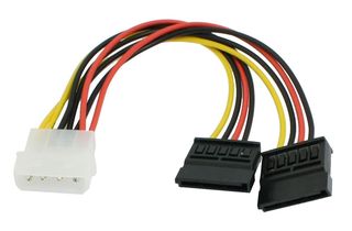 POWERTECH καλώδιο ρεύματος IDE σε  2x SATA, 20cm