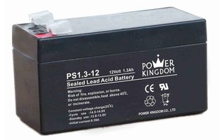 POWER KINGDOM μπαταρία μολύβδου PS1.3-12, 12Volt 1.3Ah