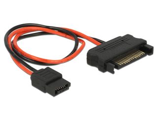 DELOCK Cable SATA 15pin σε SATA 6pin, 20 cm