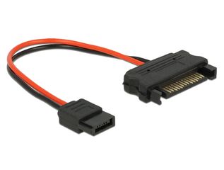 DELOCK Cable SATA 15pin σε SATA 6pin, 10 cm