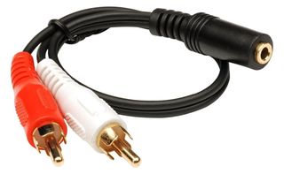 POWERTECH καλώδιο CAB-R016 2x RCA (M) σε 3.5mm 3pin jack (F), CCS, 3m