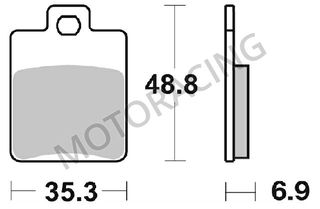 ΤΑΚΑΚΙΑ ΠΙΣΩ GILERA RUNNER 50 01'-11' / SYM SYMPHONY 125 10'-16' / SYMPHONY 50 10'-13' SBS 142HF- ( ΚΕΡΑΜΙΚΟ )