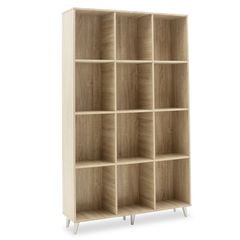 Βιβλιοθήκη FIRENZE pakoworld χρώμα sonoma 107x28,6x178εκ 049-000045