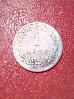 1 Lire 1863 M  BN , ITALY