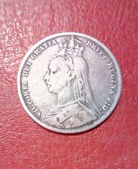 1 shilling  1890 ,  GREAT  BRITAIN-thumb-1