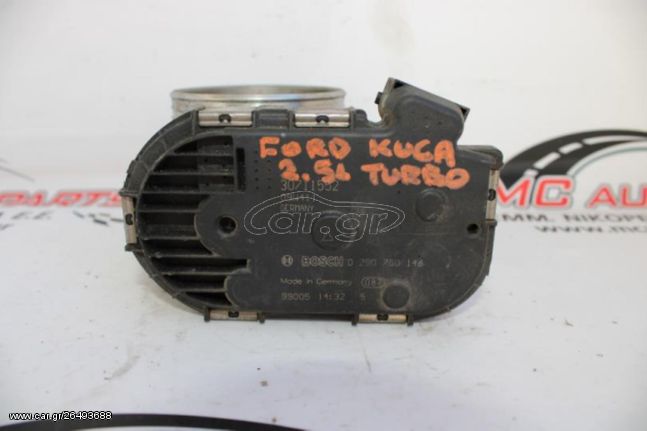 Πεταλούδα  FORD KUGA (2008-2013) 2500cc 30711552 09W41 0280750146   Turbo, βενζίνη