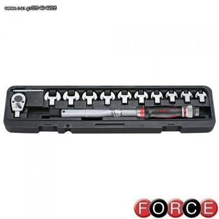Δυναμόκλειδo 3/8 εναλλάξιμης κεφαλής FORCE 64711 με γερμανικά άκρα σετ 12 τεμαχίων 20-110 N-m ( 64711 )