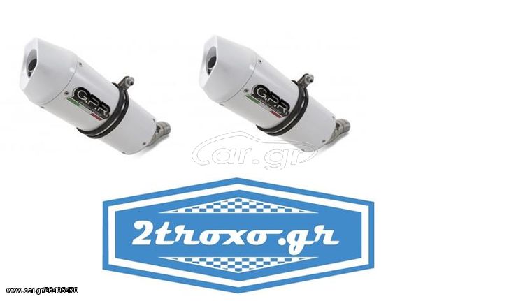 Gpr Εξατμίσεις Διπλά Τελικά Albus Ceramic White Honda CB 900 Hornet 2002 - 2005