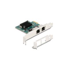 DELOCK κάρτα επέκτασης PCIe x1 σε 2x RJ45 Gigabit 88205, 1000Mbps