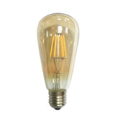 Diolamp 8W E27 Μελί Λαμπτήρας LED Filament Dimmable Edison (Αχλάδι) Σε Θερμό Φως (2700K) - Λευκό