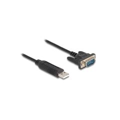 DELOCK καλώδιο USB σε RS-232 66461, 921.6Kbps, 50cm, μαύρο