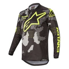 ΜΠΟΥΖΑ MX ALPINESTARS RACER TACTICAL JERSEY ΜΑΥΡΟ/ΓΚΡΙ/CAMO/ΚΙΤΡΙΝΟ