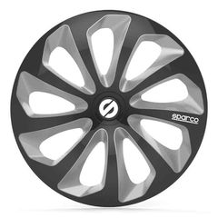 Τάσια τροχών 13 ιντσών, Sparco Sicilia Pro 1373BKSV. Μαύρο - Ασημί. Σετ 4 τεμαχίων.