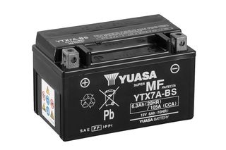 Μπαταρία Yuasa YTX7A-BS 12V MF Battery Capacity 20hr 6.3 (Ah):  EN1 (Amps): 105CCA