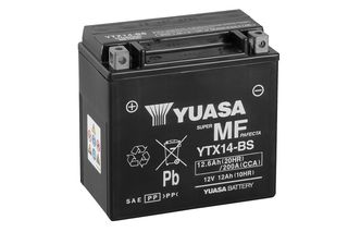 Μπαταρία Yuasa YTX14-BS 12V MF Battery Capacity 20hr 12.6 (Ah):EN1 (Amps):  200CCA