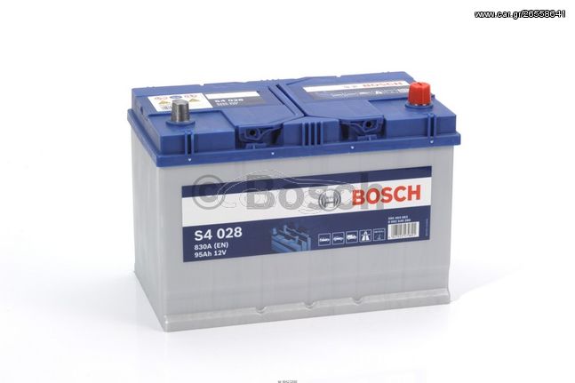 Μπαταρία Bosch  S4028 12V Capacity 20hr 95 (Ah):EN (Amps): 830EN Εκκίνησης