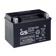 Μπαταρία GS GTX9-BS 12V MF Battery Capacity 20hr 8.4 (Ah):EN1 (Amps): 135CCA