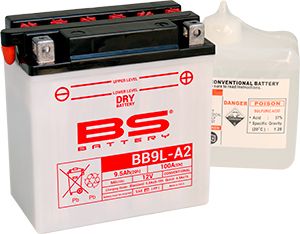 Μπαταρία Μοτοσυκλέτας BS-BATTERY  BB9L-A2  DRY 9.5AH 100EN Αντιστοιχία YB9L-A2