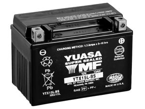 Μπαταρία Yuasa YTX15L-BS 12V MF Battery Capacity 20hr 13.7(Ah): EN1 (Amps):  230CCA Made in USA