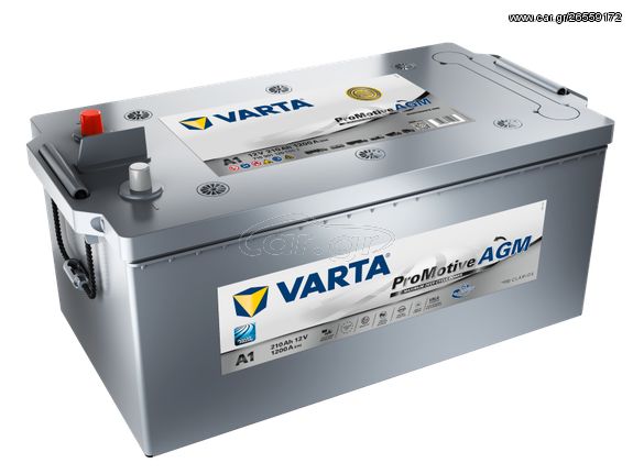 Μπαταρία Varta ProMotive AGM A1 Maximum Deep Cycle Power 12V Capacity 20hr 210 (Ah):EN (Amps): 1200EN Εκκίνησης