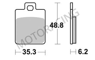 ΤΑΚΑΚΙΑ ΠΙΣΩ SYM SYMPHONY 125 10'-15' / GILERA RUNNER 50 05'-11' / PIAGGIO NRG MC3 DD 50 01'-04' SBS 202MS - SINTER ( ΜΕΤΑΛΛΙΚΟ )