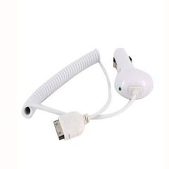 Φορτιστής Αυτοκινήτου για iPod & iPhone 4G (Grade B) (30 Pin) (Λευκό)