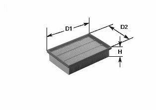 CLEAN MA 378 AIR FILTER  FORD ORION 1600 ΜΗΚΟΣ 200mm,ΠΛΑΤΟΣ 145mm,ΥΨΟΣ 45mm.