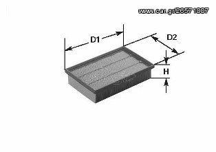 CLEAN MA 378 AIR FILTER  FORD ORION 1600 ΜΗΚΟΣ 200mm,ΠΛΑΤΟΣ 145mm,ΥΨΟΣ 45mm.