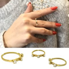 Δαχτυλιδι 18k με Όπαλ και Διαμαντια