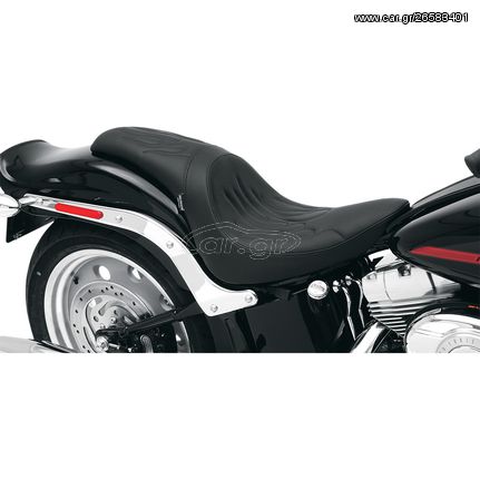 ΣΕΛΑ SEAT PREDATOR REAR FULL LENGTH VINYL BLACK ΓΙΑ 06-10 FXST,07-17 FLSTF,08-11 FLSTSB MODELS 