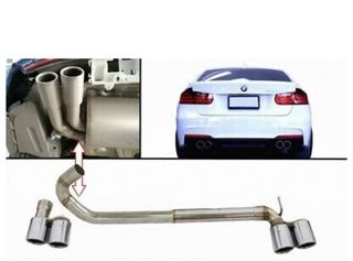 ΕΞΑΤΜΙΣΕΙΣ BMW F30 F31 (2011-2018) 3 Series Twin Double Exhaust Systems Muffler Tips M3 M Sport Design