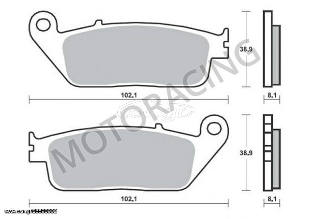 ΤΑΚΑΚΙΑ ΜΠΡΟΣΤΑ SUZUKI BURGMAN AN 650 03'-09' / KYMCO GRAND DINK 300i 10'-13' / PEUGEOT GEOPOLIS 400 08'-11' SBS 183HM - ( ΚΕΡΑΜΙΚΟ )