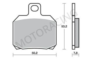ΤΑΚΑΚΙΑ ΜΠΡΟΣΤΑ DERBI GP1 250 06'-09' / PIAGGIO BEVERLY 400 08'-11' / BEVERLY 500 06'-13' SBS 157MS - SINTER ( ΜΕΤΑΛΛΙΚΟ )