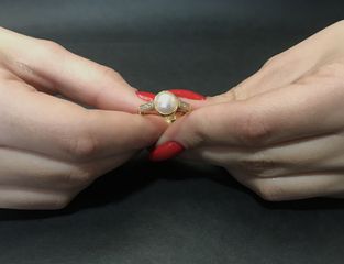 Δαχτυλιδι 18k με Μαργαριταρι-thumb-1
