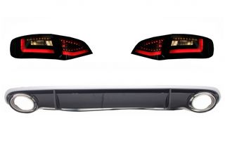 ΟΠΙΣΘΙΟΣ ΔΙΑΧΥΤΗΣ & LED ΟΠΙΣΘΙΑ ΦΑΝΑΡΙΑ RS4-DESIGN ΓΙΑ AUDI A4 AVANT (8K,B8)