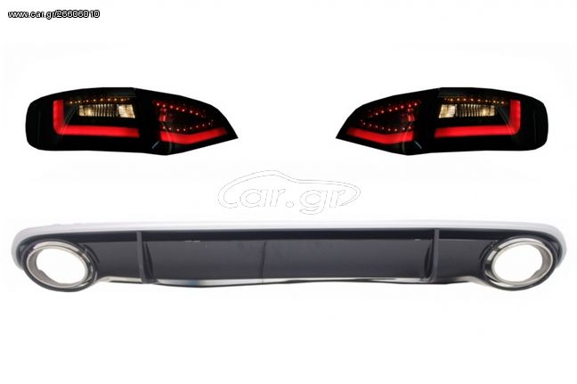 ΟΠΙΣΘΙΟΣ ΔΙΑΧΥΤΗΣ & LED ΟΠΙΣΘΙΑ ΦΑΝΑΡΙΑ RS4-DESIGN ΓΙΑ AUDI A4 AVANT (8K,B8)