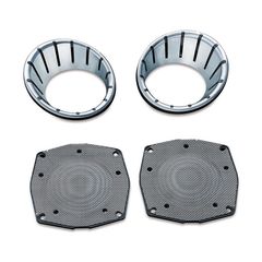 Kuryakyn Σετ Στεφάνια Ηχείων με Μπλε Led Φωτισμό για Harley Davidson '96 - '13 FLHT , FLHX , Trikes χρώμιο | Blue Led Speaker Bezels chrome