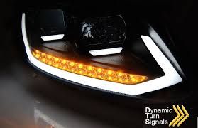 φαναρια εμπρος VW TOURAN II 08.10-15 BLACK TUBE LIGHT TRU DRL SEQ www eautoshop gr