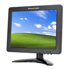 Powertech οθόνη LED PT-1108 8" 1024x768, IPS, με θύρες HDMI/VGA/AV/BNC/USB, μαύρη