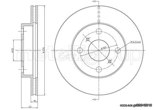 ΔΙΣΚΟΠΛΑΚΕΣ TOYOTA YARIS 99- (235x18) ΑΕΡΙΖΟΜΕΝΕΣ ΕΜΠΡΟΣΘΙΕΣ JOPEX 4863102400