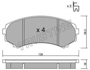 ΤΑΚΑΚΙΑ ΦΡΕΝΩΝ MITSUBISHI PAJERO 00- ΕΜΠΡΟΣΘΙΑ JOPEX 3963600310