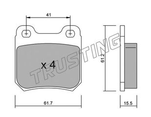 ΤΑΚΑΚΙΑ ΦΡΕΝΩΝ OPEL OMEGA/VECTRA 1.8/2.0 ΟΠΙΣΘΙΑ JOPEX 1263700410