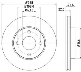 ΔΙΣΚΟΠΛΑΚΑ ΕΜΠ FOCUS 98-04 FORD 1522230