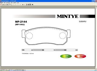 Σετ τακάκια εμπρός MINTYE MP144J