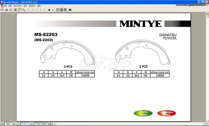 Σιαγώνες MINTYE MS2203SG
