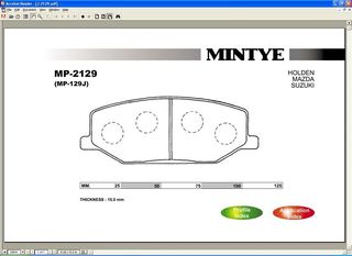 Σετ τακάκια εμπρός MINTYE MP129J