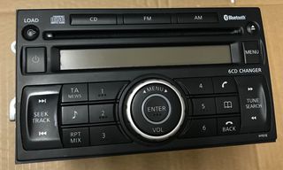 Nissan QASHQAI ‘07 28185JD40A Ράδιο -CD6CHANGER-Bluetooth σε άριστη κατασταση γνήσιο!!!!