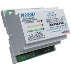 Μονοφασικός επιτηρητής τάσεως N230D 230V ράγας ΙΡ20Β με led ενδείξεις